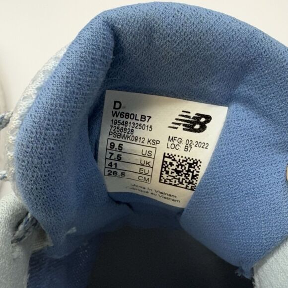 New Balance Fresh Foam 680 V7 Women’s Sz 9.5 Blue Running Shoes Lace Up Sneakers - Picture 6 of 10